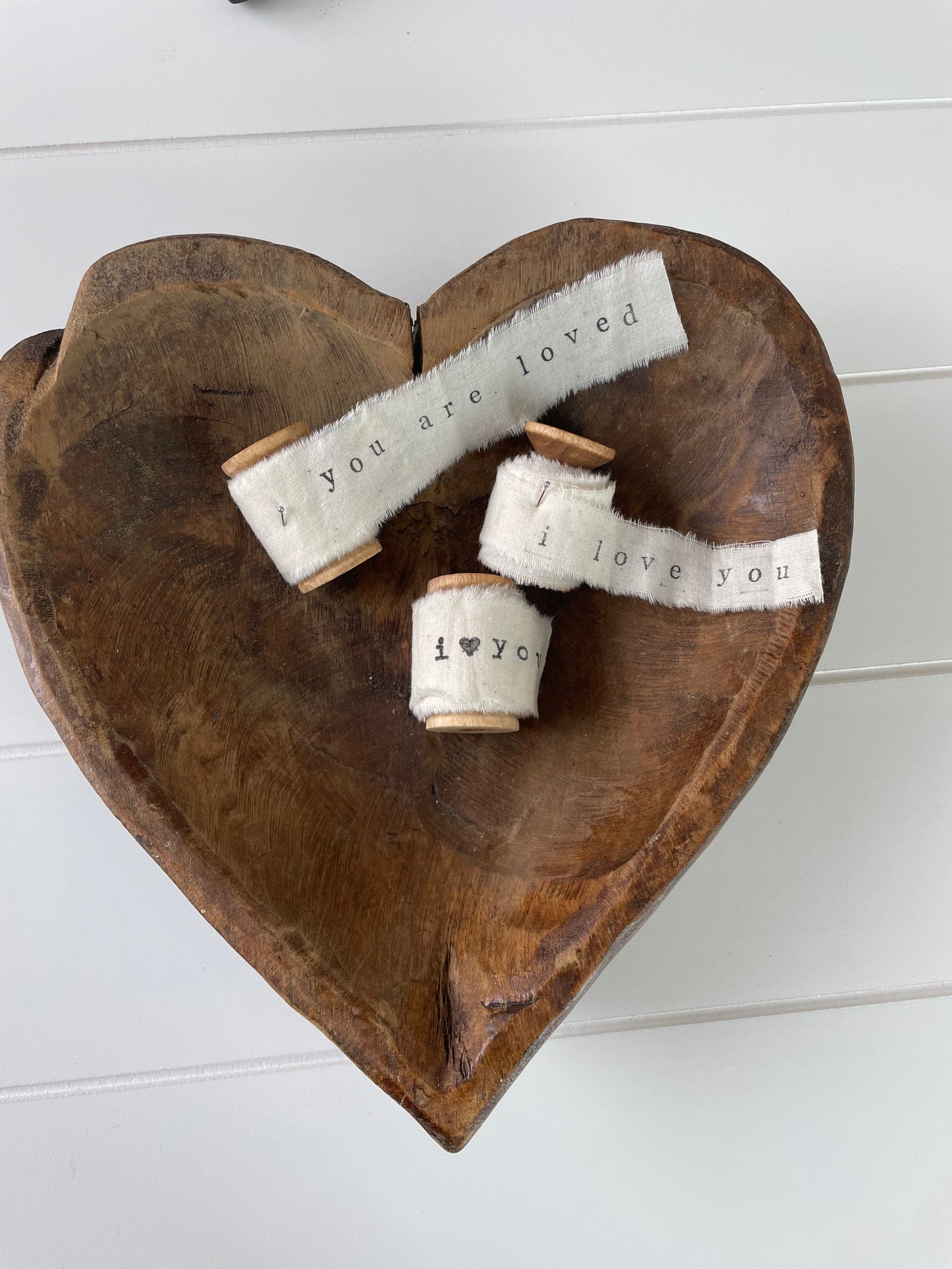 Hand-Stamped Ribbon Spools- Morning Creek Farm