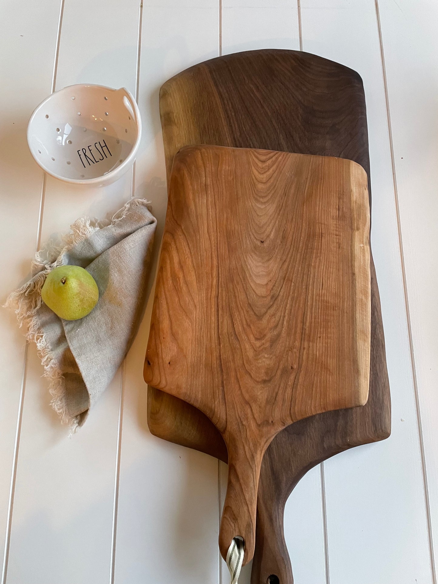 100% Natural Wood Serving Board- Charcuterie Board- Cheese Board- Bread Board- Meat Board