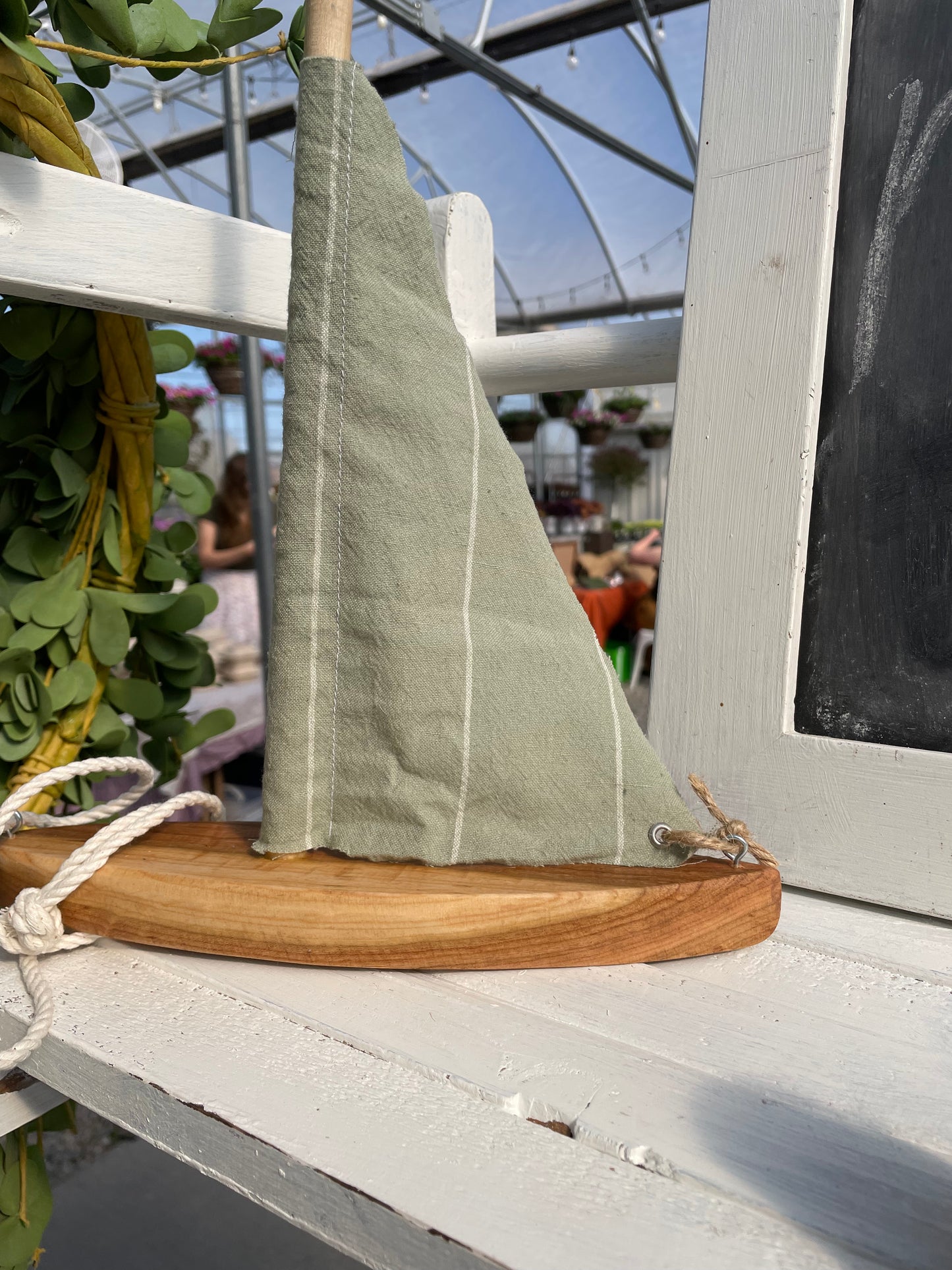 Handmade Wooden Sailboat